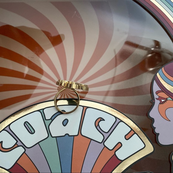 Dinosaur COACH Collab Statement Ring Gold Dino Huge Costume Jewelry Kawaii Cute - Picture 4 of 8